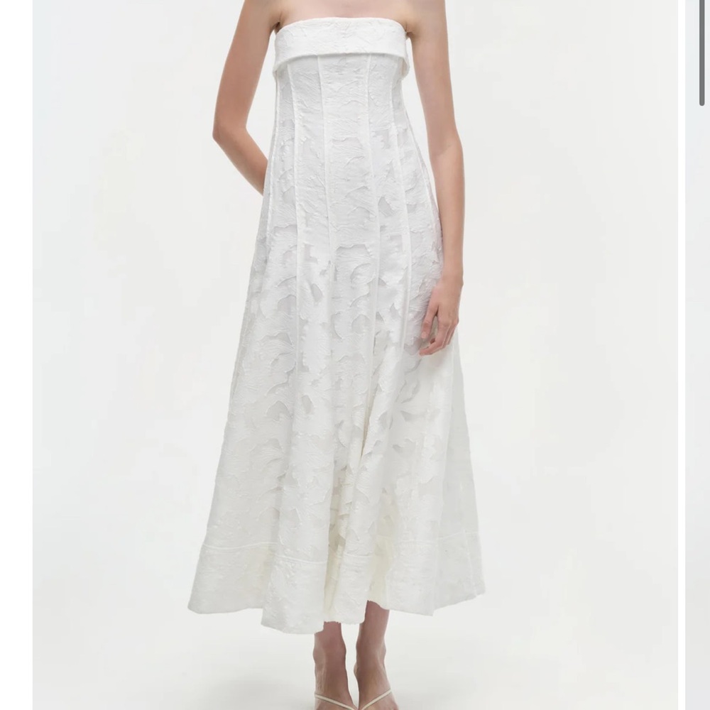 SIMKHAI Imogen Dress Midi in White